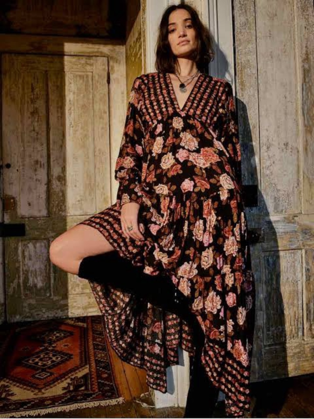 Free People Rows of Roses dress